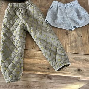 Zara Gray Wool shorts and quilted pants lot